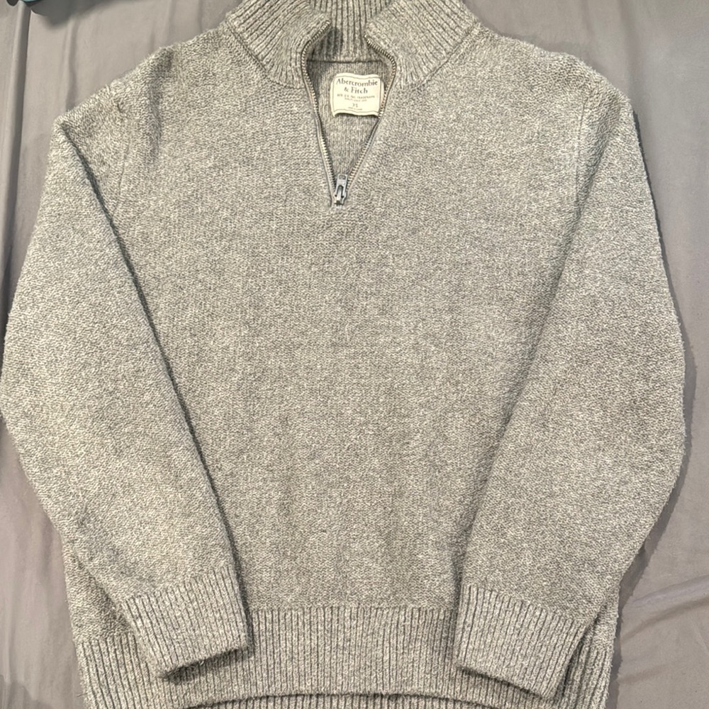Gray Half-Zip Sweater